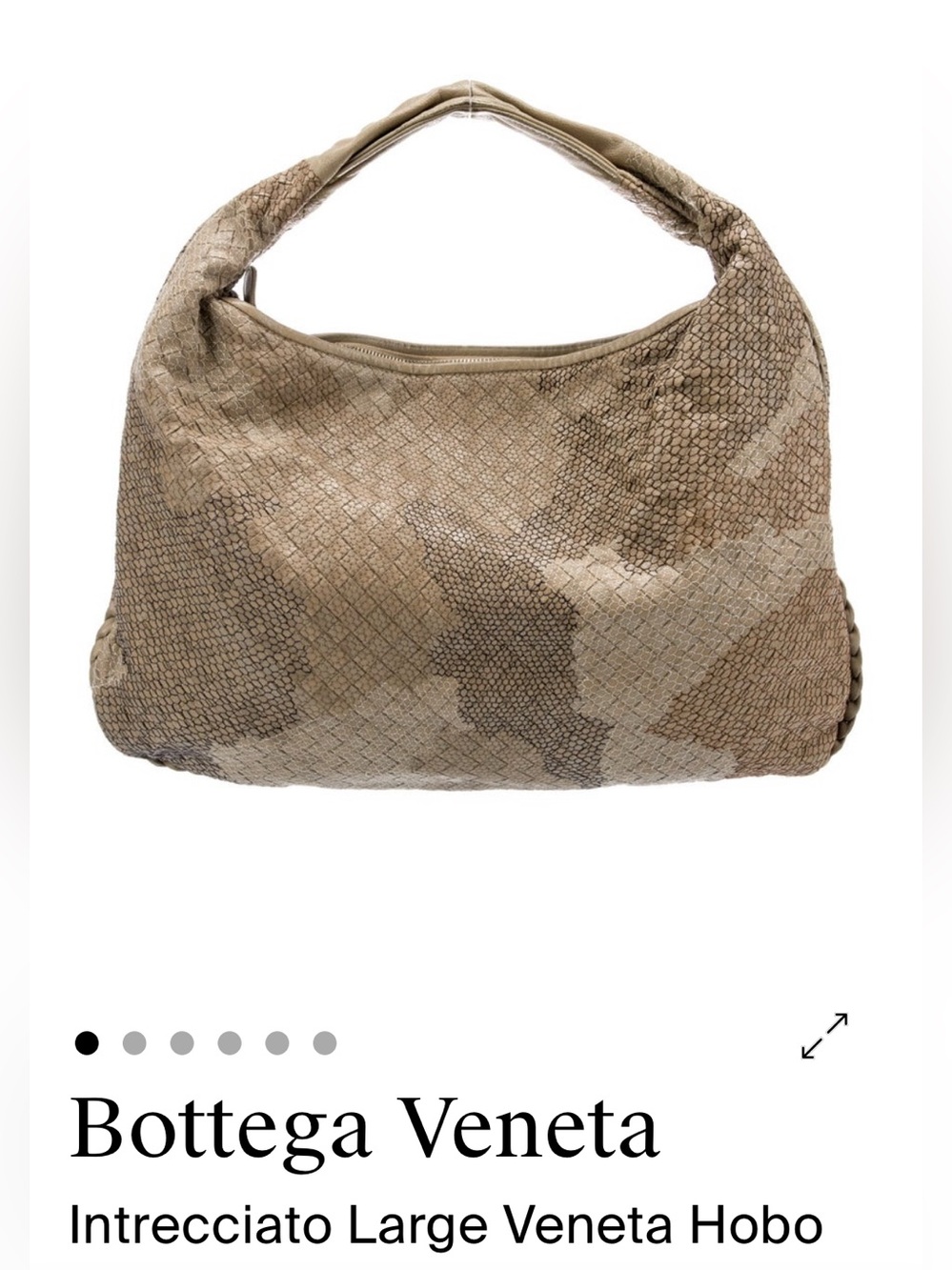 Bottega Veneta Large Intrecciato Hobo Camouflage